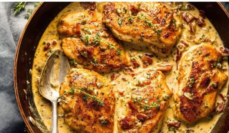 Marry Me Chicken in creamy garlic Parmesan sauce