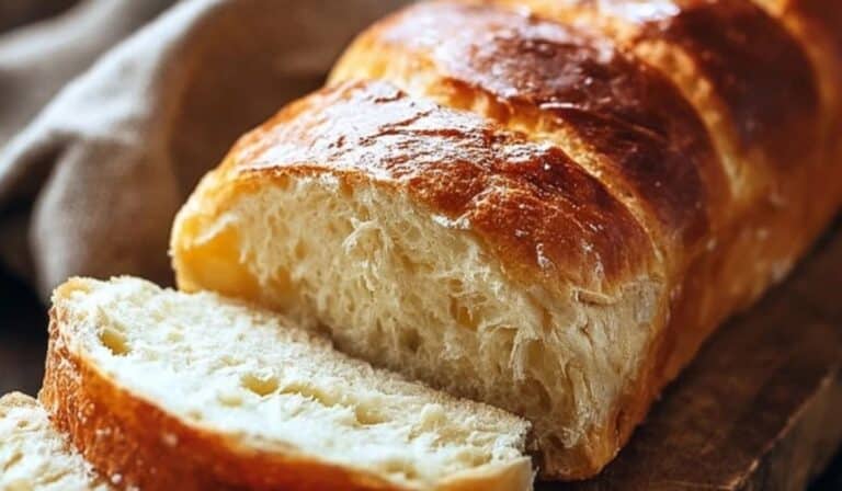 Beginner-Friendly Homemade Bread Recipe served warm on rustic board